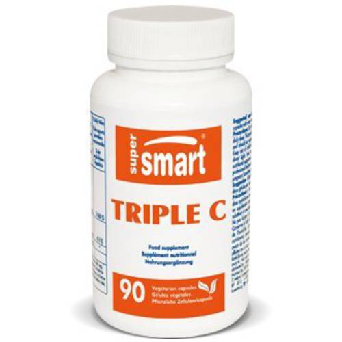 Supersmart - Triple C - 3 Forms of Vitamin C - Ascorbic Acid, Calcium Ascorbate & Ascorbyl Palmitate - Powerful Immune System Booster | Non-GMO & Gluten Free - 90 Vegetarian Capsules