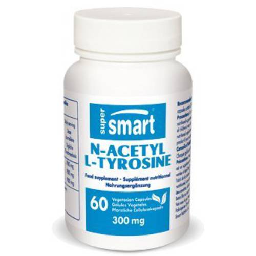 Supersmart - N-Acetyl L-Tyrosine (NALT) 900 mg Per Day - Brain Stimulant Supplement - Natural Amino Acid & Nootropic - Energy, Memory & Focus Pills | Non-GMO & Gluten Free - 60 Vegetarian Capsules
