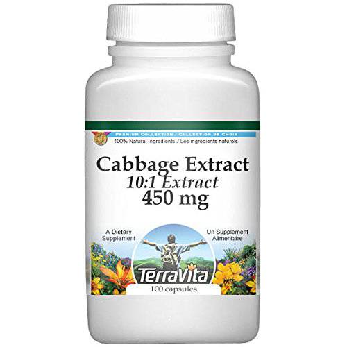 Extra Strength Cabbage 4:1 Extract - 450 mg (100 Capsules, ZIN: 513798) - 2 Pack