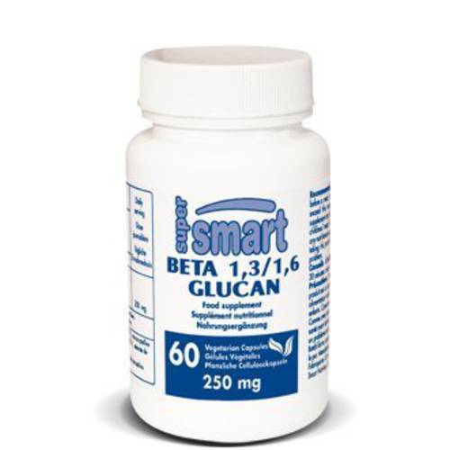 Supersmart - Beta 1.3/1.6 Glucan 250 mg - Immune System Booster - Powerful Immunostimulant - Clinically Proven Properties | Non-GMO & Gluten Free - 60 Vegetarian Capsules
