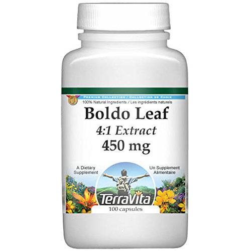 Extra Strength Boldo Leaf 4:1 Extract - 450 mg (100 Capsules, ZIN: 511248) - 3 Pack