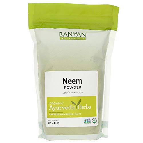 Banyan Botanicals Neem Powder - Organic Azadirachta Indica - Purifying Ayurvedic Herb for Healthy Skin & Blood* – 1 lb. – Fair for Life Sustainably Sourced Non-GMO Vegan