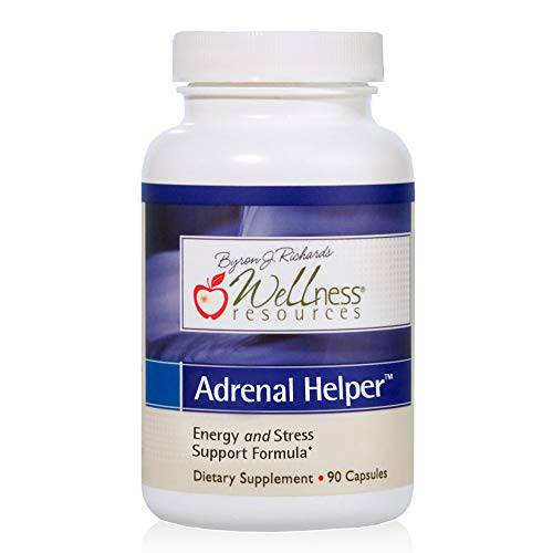 Adrenal Helper - Adaptogens for Adrenal Support, Stress, Mood - Adrenal Supplement with Rhodiola, OciBest Holy Basil, Cordyceps Mushroom, Eleuthero, and Gamma Oryzanol (90 Capsules) - Vegan