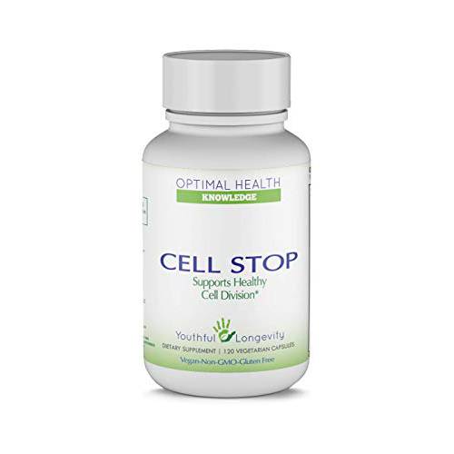 Cell Stop, Powerful Cell Division Support, Propriety Blend of Natural Ingredients Including Reishi Mushroom, Turkey Tail Mushroom, Beta Glucan, Selenium, and Others - 120 Veggie Capsules