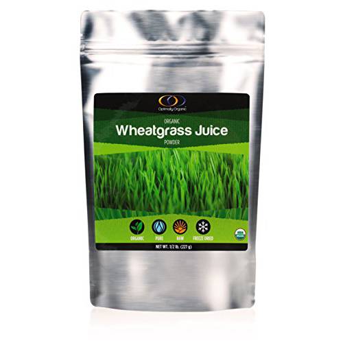 Optimally Organic Wheatgrass Juice Powder, Organic Vitamins, Antioxidants, Anti-Aging & Immune System Support