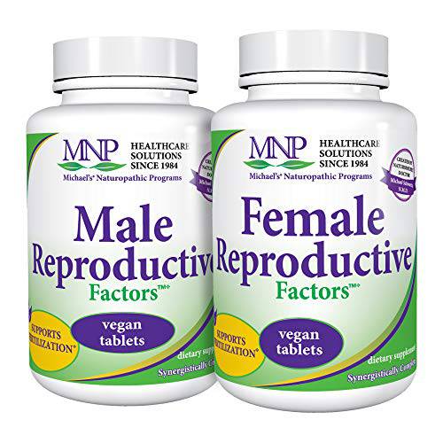 Michael’s Naturopathic Programs Couples Pack - 120 Vegan Tablets - Male & Female Reproductive Factors Bundle, Nutrients for Contraception Support - Gluten Free, Kosher - 40 Total Servings