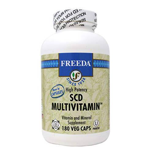 Freeda Multivitamin – SCD Multivitamin - Kosher Multi Vitamins Supplements for Women Health - Men’s Vitamins for Men Health - Multivitamins for Men & Women Adult Vitamins Multivitamin (180 count)