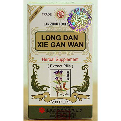 Solstice Long Dan Xie Gan Wan Herbal Supplement (200 Pills)