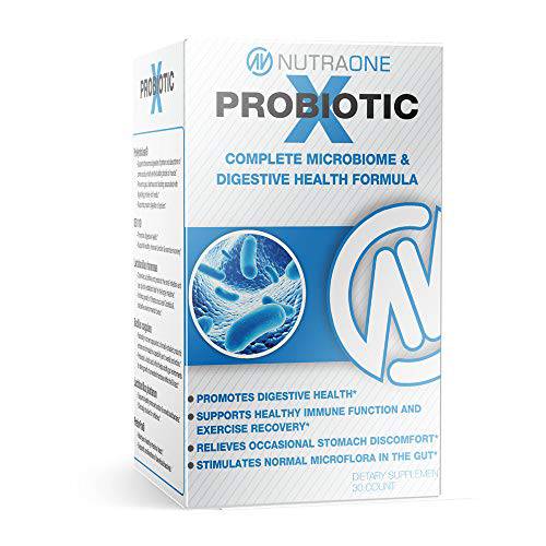 ProbioticX Probiotic Supplement for Women & Men by NutraOne – Digestive Health & Immune Support Probiotics* (30 Capsules)