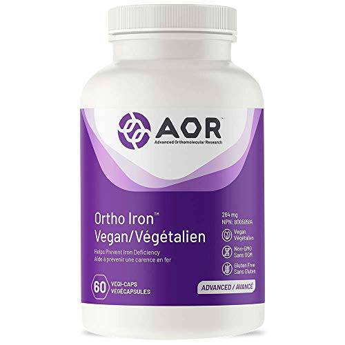 AOR, Ortho Iron, Supports Iron Absorption & gastric tolerability, Healthy red Blood Cell Formation, Dietary Supplement, Vegetarian, 60 Servings (60 Capsules).