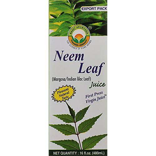Basic Ayurvedic, Neem Leaf Juice (Margosa/Indian Lilac Leaf), 480 Milliliter(mL)