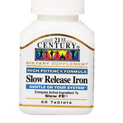 21st Century Slow Release Iron Tablets - 60 ct, Pack of 4 - Packaging May Vary