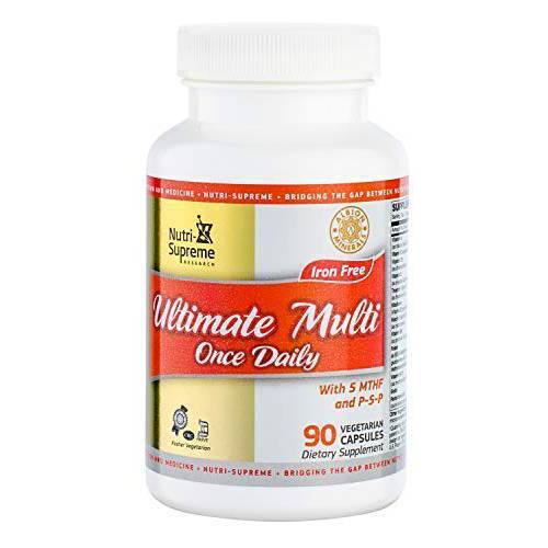 Nutri Supreme Ultimate Multivitamin for Men and Women, with Over 20 Vitamins and Minerals, Daily Nutritional Supplement for Immune Support, Kosher, Vegetarian 90 Day Supply