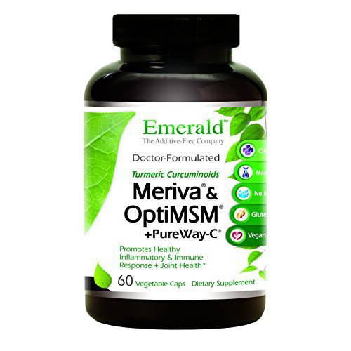 Emerald Labs Meriva Turmeric and OptiMSM with PureWay C - Supports Healthy Inflammatory, Immune System, and Overall Joint Health - 60 Vegetable Capsules