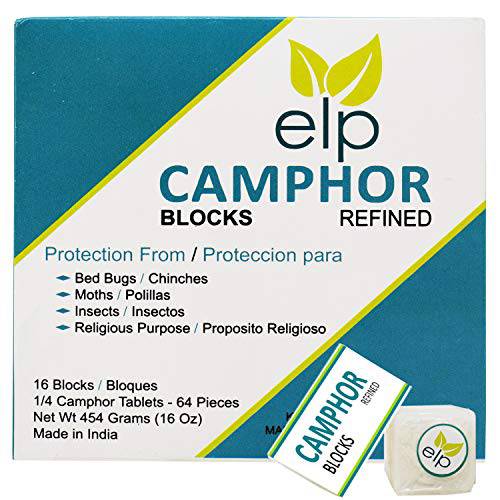 Camphor Blocks Refined 16 Blocks (64 Tablets)