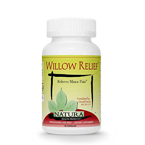 Natura Health Products - Willow Relief, Relieves Minor Pain Supports Healthy Inflammatory Response 90 Capsules