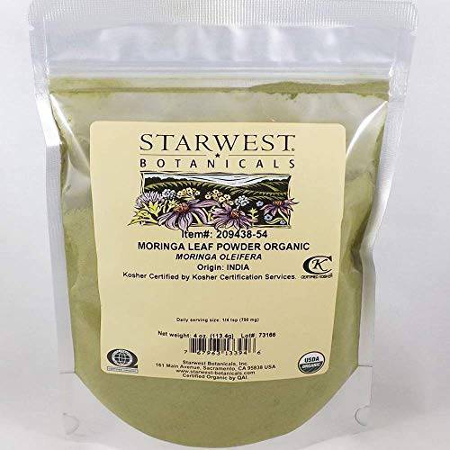 Organic Moringa Leaf Powder - Moringa Oleifera - 4oz Bag