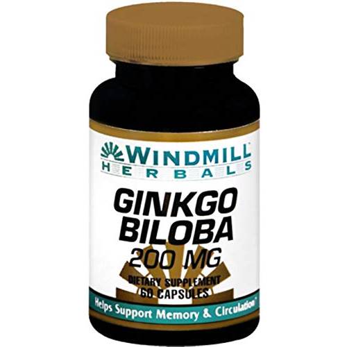 Windmill Herbals Ginkgo Biloba 200 mg Capsules 60 Capsules