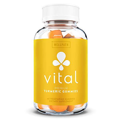 Vital Turmeric Gummies with Curcumin C3 Complex - First Gummy with Curcumin C3 - Made with Ginger for Joint and Inflammation Support - Tasty Alternative to Capsules, 60 Ct