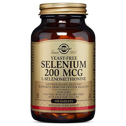 Solgar Yeast-Free Selenium 200 mcg, 250 Tablets - Pack of 2 - Supports Antioxidant & Immune System Health - Non-GMO, Vegan, Gluten Free, Dairy Free, Kosher - 500 Total Servings
