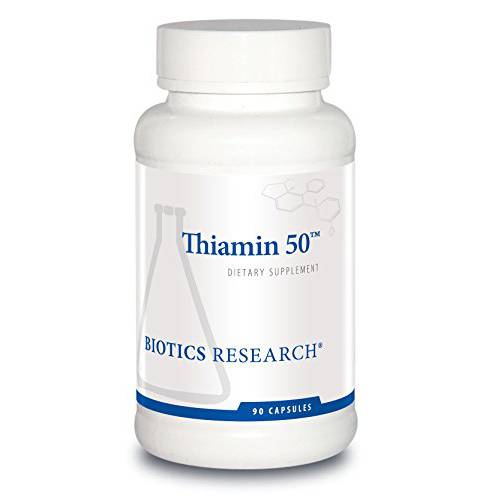 Biotics Research Thiamin 50™ – High Potency Vitamin B1, 50 mg, Energy Production, Metabolic Support, Cardiovascular Health, Brain Health. 90 Capsules