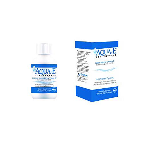 Aqua-E Concentrate 75 IU/ml, 60 ml Bottle, Water-Soluble Liquid Vitamin E