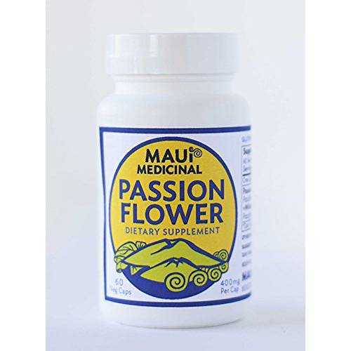 Maui Medicinal Herbs Passion Flower 90 V-caps - 400mg per Capsule Certified Organically Grown
