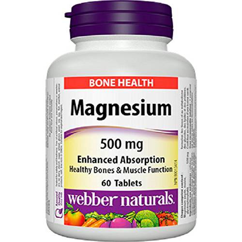 Webber Naturals Magnesium 500mg Enhanced Absorption, 60 Tablet