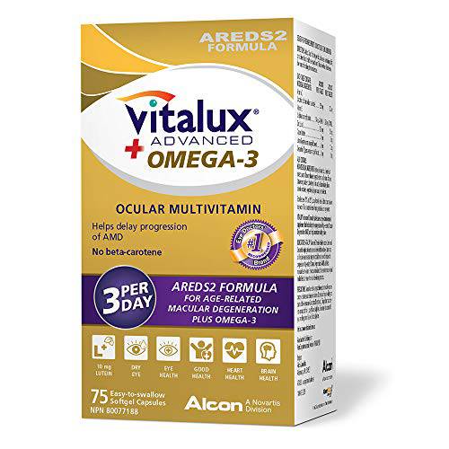 Vitalux Advanced + Omega-3 Ocular Multivitamin, 75’s