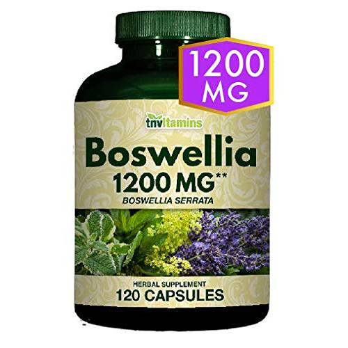 Boswellia Serrata Herbal Extract Capsules | 1200 MG/Capsule (120 Capsules) | Joint Support Supplement* | Promotes Mobility & Flexibility* | Ayurvedic Herb: Indian Olibanum/Frankincense | TNVitamins