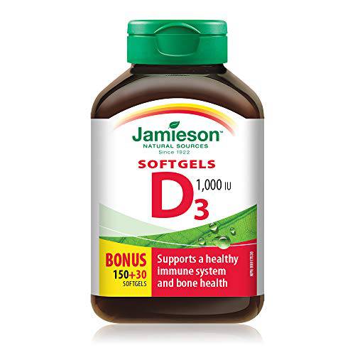 Jamieson Vitamin D 1000iu 180 Softgels