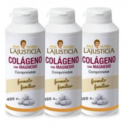 Ana Maria Lajusticia  3 Pack High Absorption Collagen Pills with Magnesium. Healthy Skin, Nails, Hair and Ligaments. Natural Supplement, 450 Tablets.