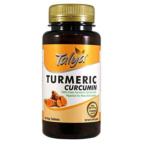 Talya Turmeric - Curcumin with Piperine Extract for Maximum Absorption - Highest Potency Available. Premium Pain Relief & Joint Support with 95% Standardized Curcuminoids Non-GMO - Gluten Free Tablets