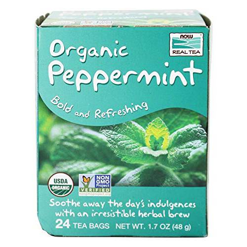 Peppermint Tea Organic Now Foods 24 Bag