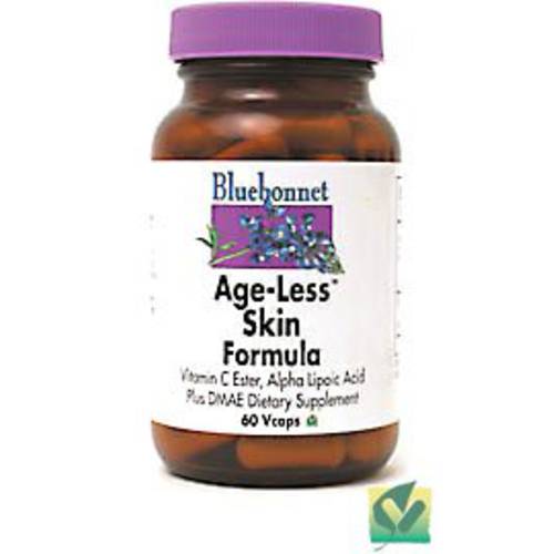 BlueBonnet Age-Less Skin Formula Capsules, White, Vegetable, 120 Count