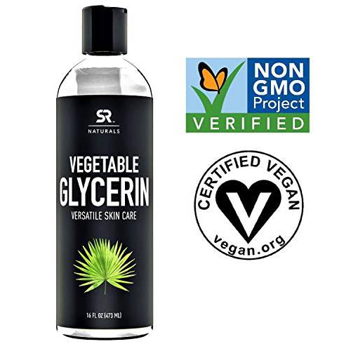 Pure Vegetable Glycerin - 16oz | 100% Non-GMO Multi-Purpose Oil for Massage, Soap/Hand Sanitizer Making & other DIY Products | Amazing Benefits for Hair