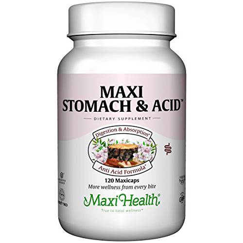 Maxi Stomach Anti Acid Support Full Spectrum Capsules, 120 Count Kosher