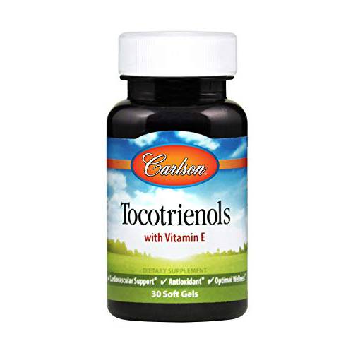 Carlson - Tocotrienols, Vitamin E, Circulation Support & Optimal Wellness, Antioxidant, 30 Soft gels