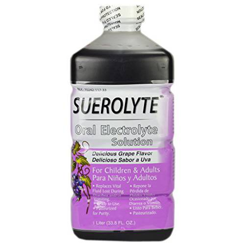 Suerolyte Grape 33.8 Oz, Suero Oral Electrolyte Solution