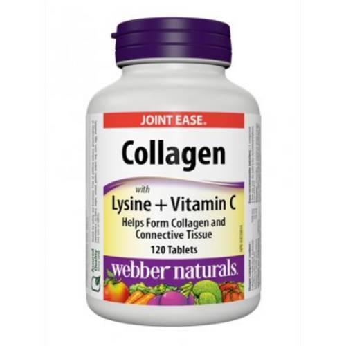 Webber Naturals Collagen Plus, Lysine and Vitamin C Tablets, 120-Count