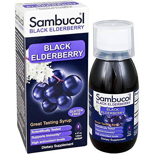 Sambucol Original Black Elderberry Extract Liquid Syrup, 4 Ounce - 2 per case.
