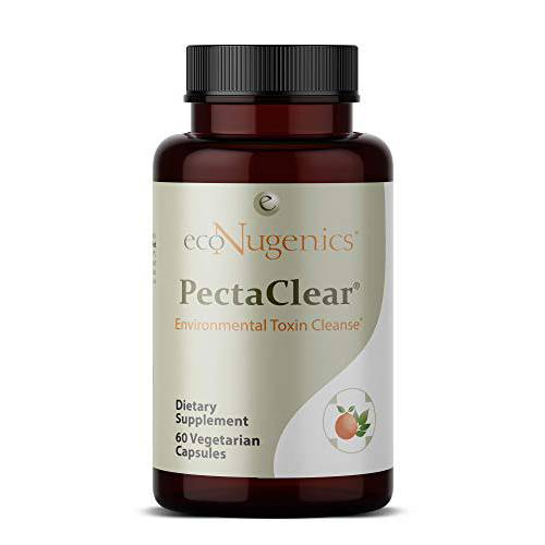 EcoNugenics PectaClear Healthy Detoxification Supplement with Modified Citrus Pectin and Alginate - Provides Safe and Natural Support Against Environmental Toxins and Pollutants (60 Capsules)
