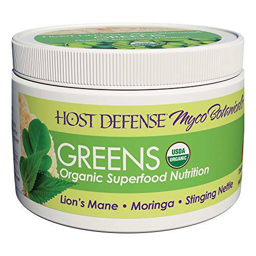 Host Defense, MycoBotanicals Greens Powder, Immune Support, Mushroom Supplement, 3.5 oz, Plain