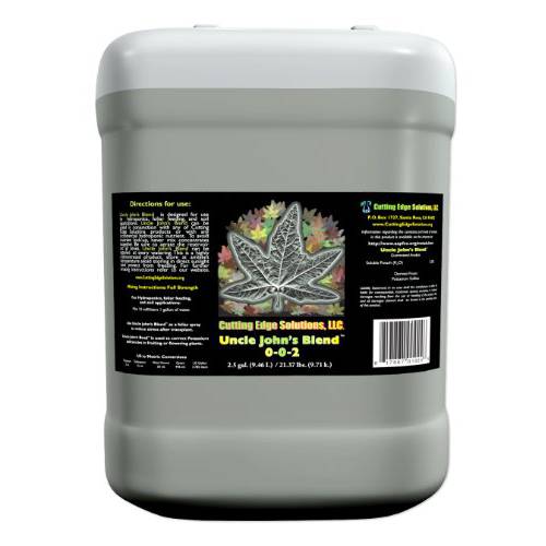 Cutting Edge Solutions CES2604 Uncle John’s Blend, 2.5 gal Growing Addditive, 2.5-Gallon, Black