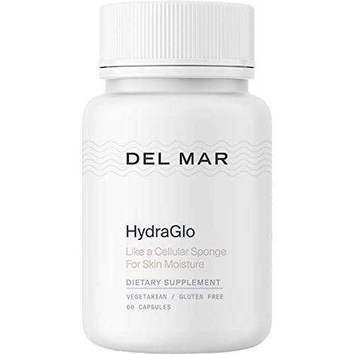 Del Mar Laboratories HydraGlo - Dietary Hyaluronic Acid Supplement - Aging and Joint Health Support - Helps Restore Smooth, Supple Skin - 60 Veggie Capsules