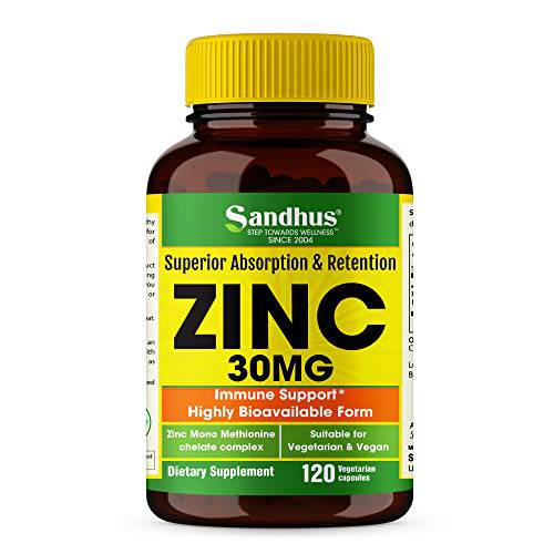 Zinc 30 mg Vegetarian Capsules 120