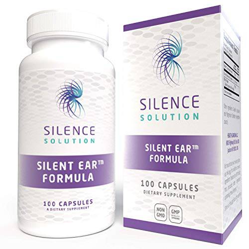 Silence Solution - Tinnitus Relief for Reduced Ringing in The Ears, High Strength Bioflavonoids + Vitamin C, Expertly Formulated Silent Ears Formula, Made in The USA (100 Capsules) (1400mg)