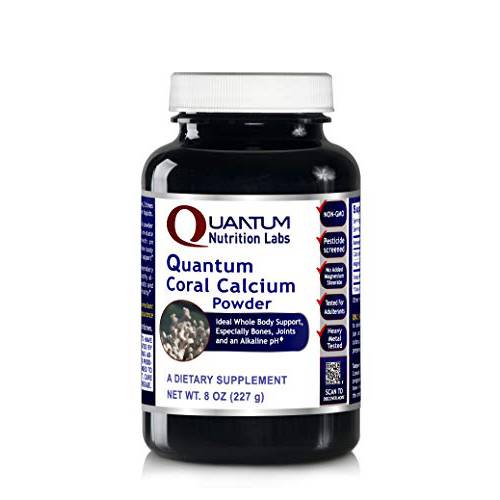Quantum Calci-Mag Powder - Pure Calcium and Magnesium - Promotes an Optimal Alkaline pH - Mineral Support for The Bones, Joints, and Teeth - 8 Oz Powder