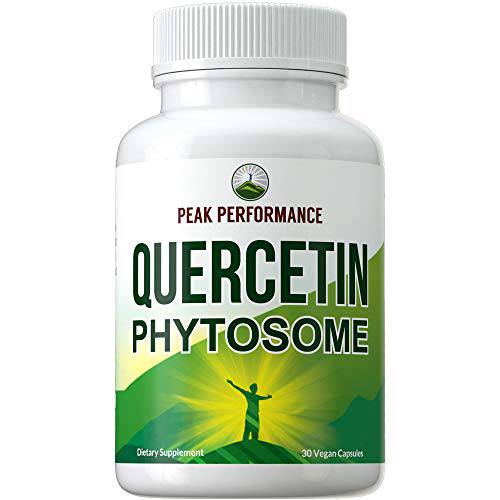 Peak Performance Quercetin Phytosome Vegan Capsules - Pure Quercetin Rich Sophora Japonica Extract for Max Absorption.