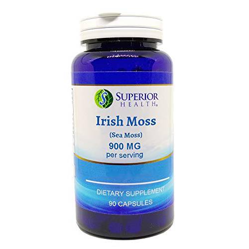 S Superior Health Irish Sea Moss Supplement 900mg Per Serving 90 Capsules